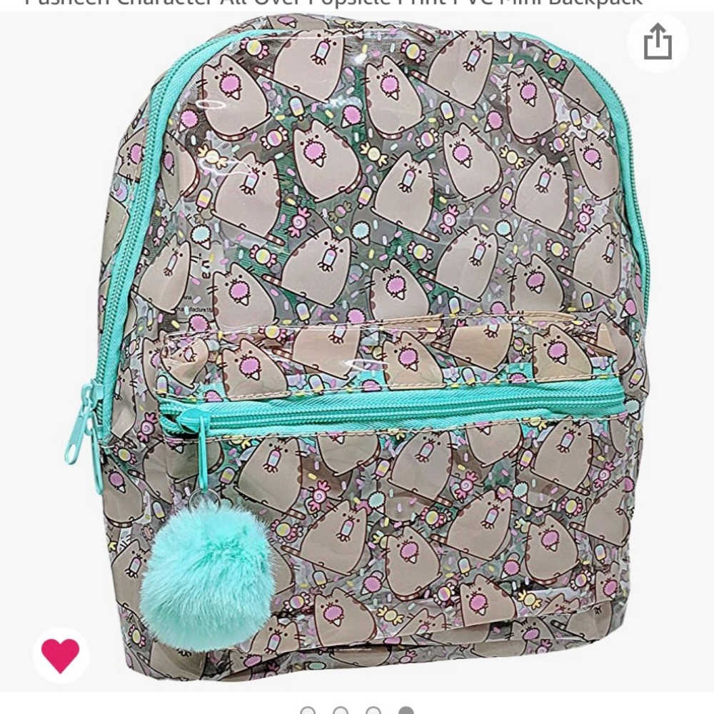 Pusheen clear backpack purse for children